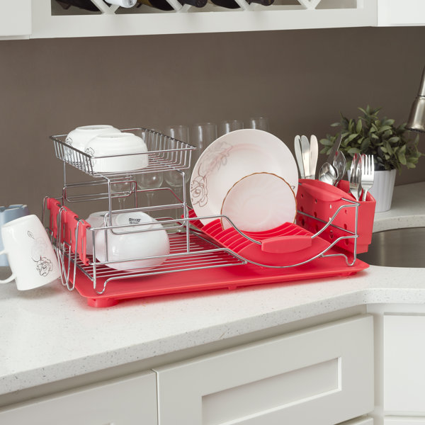 Home Basics Deluxe Stainless Steel Countertop Dish Rack & Reviews Wayfair